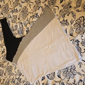 Black, Gray, and White Raglan One Sleeve Top